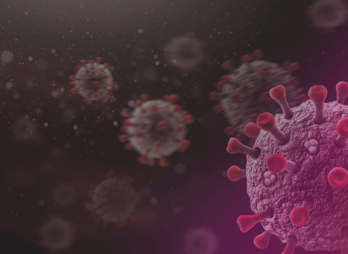 A coronavirus graphic.