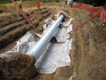 Coating steel pipelines