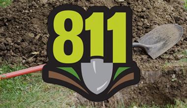 811 call before you dig logo.
